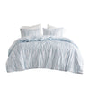 N Natori 3 Piece Oversized Reversible Seersucker Duvet Cover Mini Set