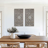 Madison Park Botanical Panel Distressed Carved Wood 2-piece Wall Decor Set