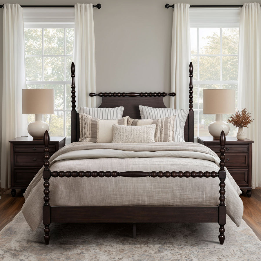 Madison Park Signature Turned Wood Spindle Bed