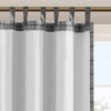 Madison Park Plaid Faux Leather Tab Top Curtain Panel with Fleece Lining