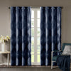 SunSmart Ogee Knitted Jacquard Total Blackout Curtain Panel