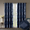 SunSmart Ogee Knitted Jacquard Total Blackout Curtain Panel