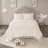 Madison Park Tufted Cotton Chenille Medallion Fringe Coverlet Mini Set