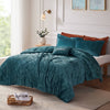 Intelligent Design Velvet Duvet Cover Set with Throw Pillow