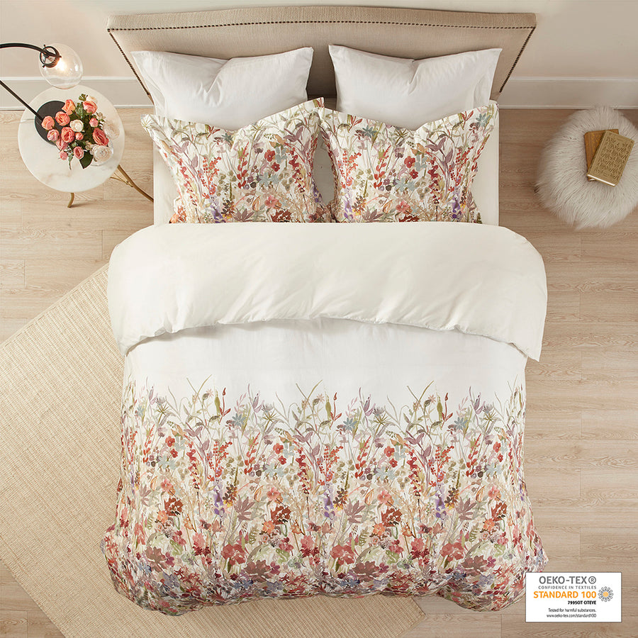 Madison Park 3 Piece Cotton Printed Duvet Cover Set