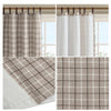 Madison Park Plaid Faux Leather Tab Top Curtain Panel with Fleece Lining