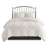 Madison Park 3 Piece Tufted Cotton Chenille Damask Duvet Cover Set