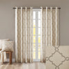 Madison Park Fretwork Print Grommet Top Window Curtain Panel