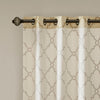 Madison Park Fretwork Print Grommet Top Window Curtain Panel