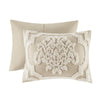 Madison Park 3 piece Tufted Cotton Chenille Damask Duvet Cover Set