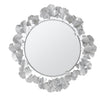 Martha Stewart Eden Silver Gingko Leaf Round Wall Mirror 30.5"