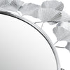Martha Stewart Eden Silver Gingko Leaf Round Wall Mirror 30.5"