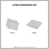 Madison Park 3 Piece Velvet Quilt Set