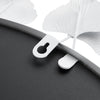 Martha Stewart Eden White Gingko Leaf Round Wall Mirror 30.5"