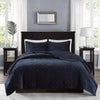 Madison Park 3 Piece Velvet Quilt Set