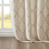 Madison Park Fretwork Print Grommet Top Window Curtain Panel