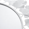 Martha Stewart Eden White Gingko Leaf Round Wall Mirror 30.5"