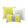 Madison Park 6 Piece Printed Cotton Quilt Set with Throw Pillows