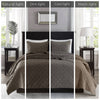 Madison Park 3 Piece Velvet Quilt Set