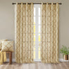 Madison Park Fretwork Print Grommet Top Window Curtain Panel