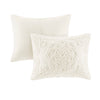 Madison Park Tufted Cotton Chenille Medallion Fringe Coverlet Mini Set