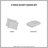 Madison Park 3 Piece Tufted Cotton Chenille Damask Duvet Cover Set