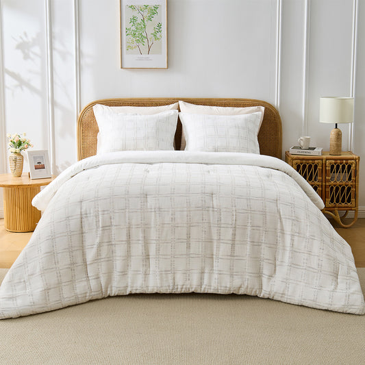 Regency Heights Tessa Waffle Weave Textured Duvet Cover Set