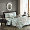 Madison Park 6 Piece Printed Quilt Set with Throw Pillows