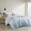 N Natori 3 Piece Oversized Reversible Seersucker Duvet Cover Mini Set