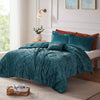 Intelligent Design Velvet Duvet Cover Set with Throw Pillow