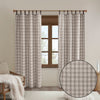 Madison Park Plaid Faux Leather Tab Top Curtain Panel with Fleece Lining