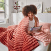 Avril Fluffy Ribbed Plush Comforter Set