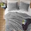 Avril Fluffy Ribbed Plush Comforter Set