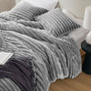 Avril Fluffy Ribbed Plush Comforter Set