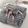 Avril Fluffy Ribbed Plush Comforter Set
