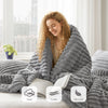 Avril Fluffy Ribbed Plush Comforter Set