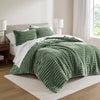 Avril Fluffy Ribbed Plush Comforter Set