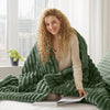 Avril Fluffy Ribbed Plush Comforter Set