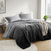 Avril Fluffy Ribbed Plush Comforter Set