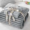 Avril Fluffy Ribbed Plush Comforter Set
