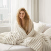 Avril Fluffy Ribbed Plush Comforter Set