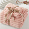 Avril Fluffy Ribbed Plush Comforter Set