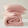 Avril Fluffy Ribbed Plush Comforter Set