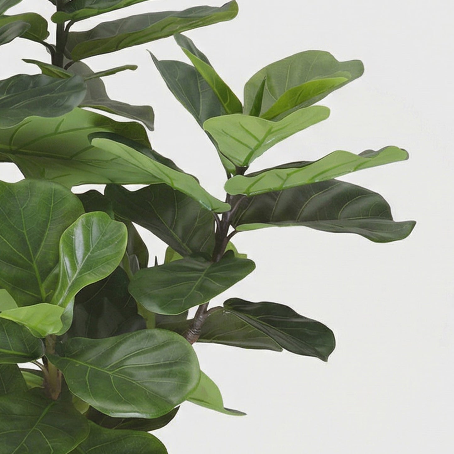 40-Inch Faux Fiddle Leaf Fig Tree in Decorative Pot – Small Artificial Floor Plant