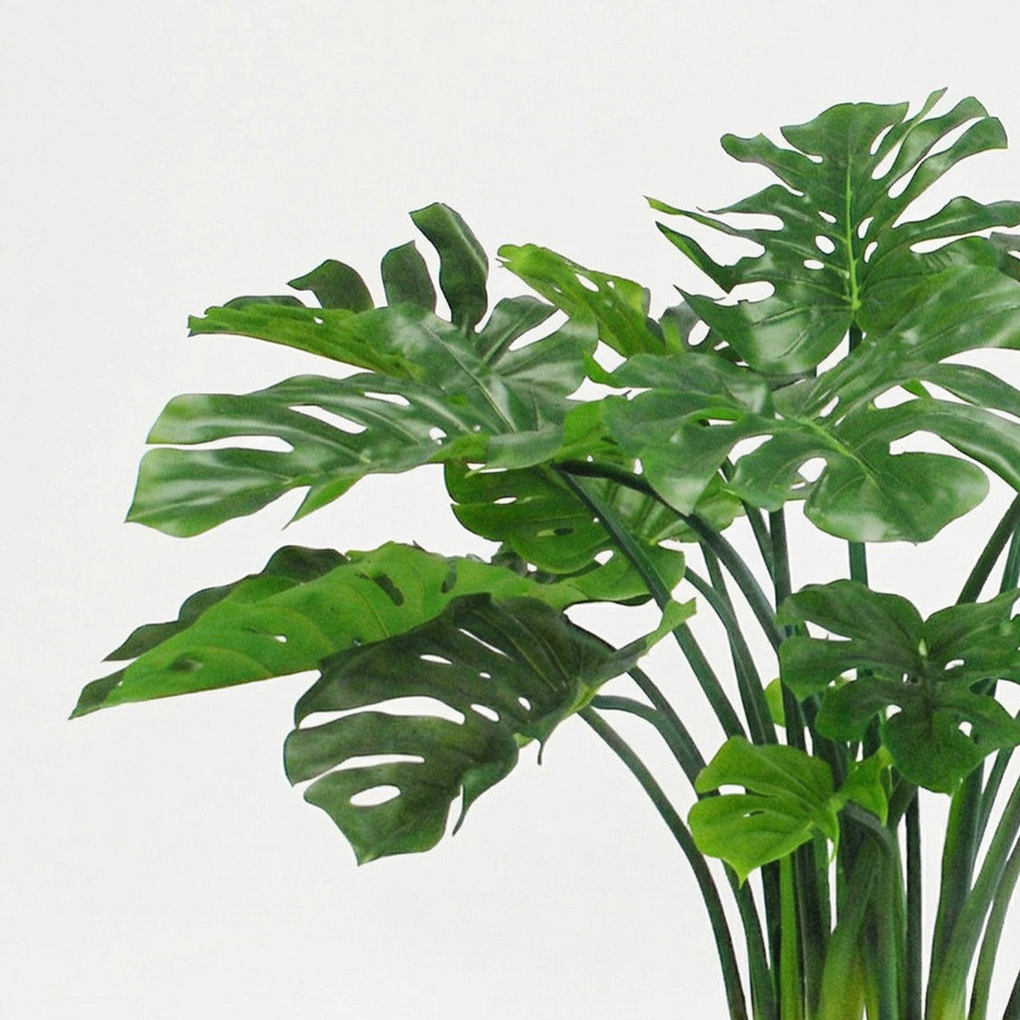 3.7-Foot Faux Split Leaf Philodendron in Taupe Planter – Large Tropical Floor Plant
