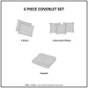 Madison Park 6 Piece Printed Quilt Set with Throw Pillows
