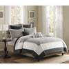 Madison Park 7 Piece Quilt Set with Euro Shams and Throw Pillows