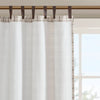 Madison Park Plaid Faux Leather Tab Top Curtain Panel with Fleece Lining