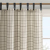 Madison Park Plaid Faux Leather Tab Top Curtain Panel with Fleece Lining