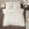 Madison Park Tufted Cotton Chenille Medallion Fringe Coverlet Mini Set